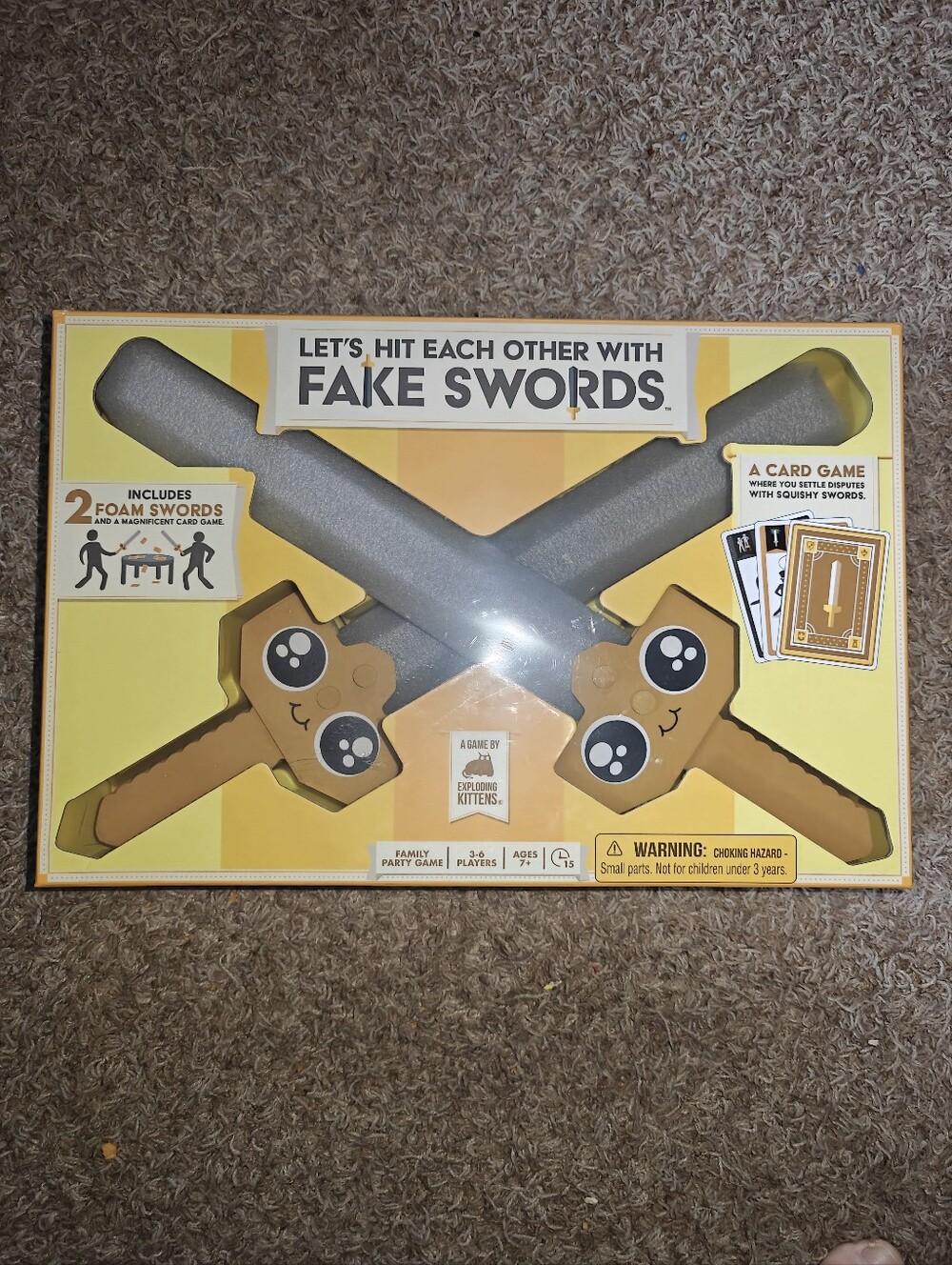Fake Swords Foam Toy Set Family Party Game - Ages 7+